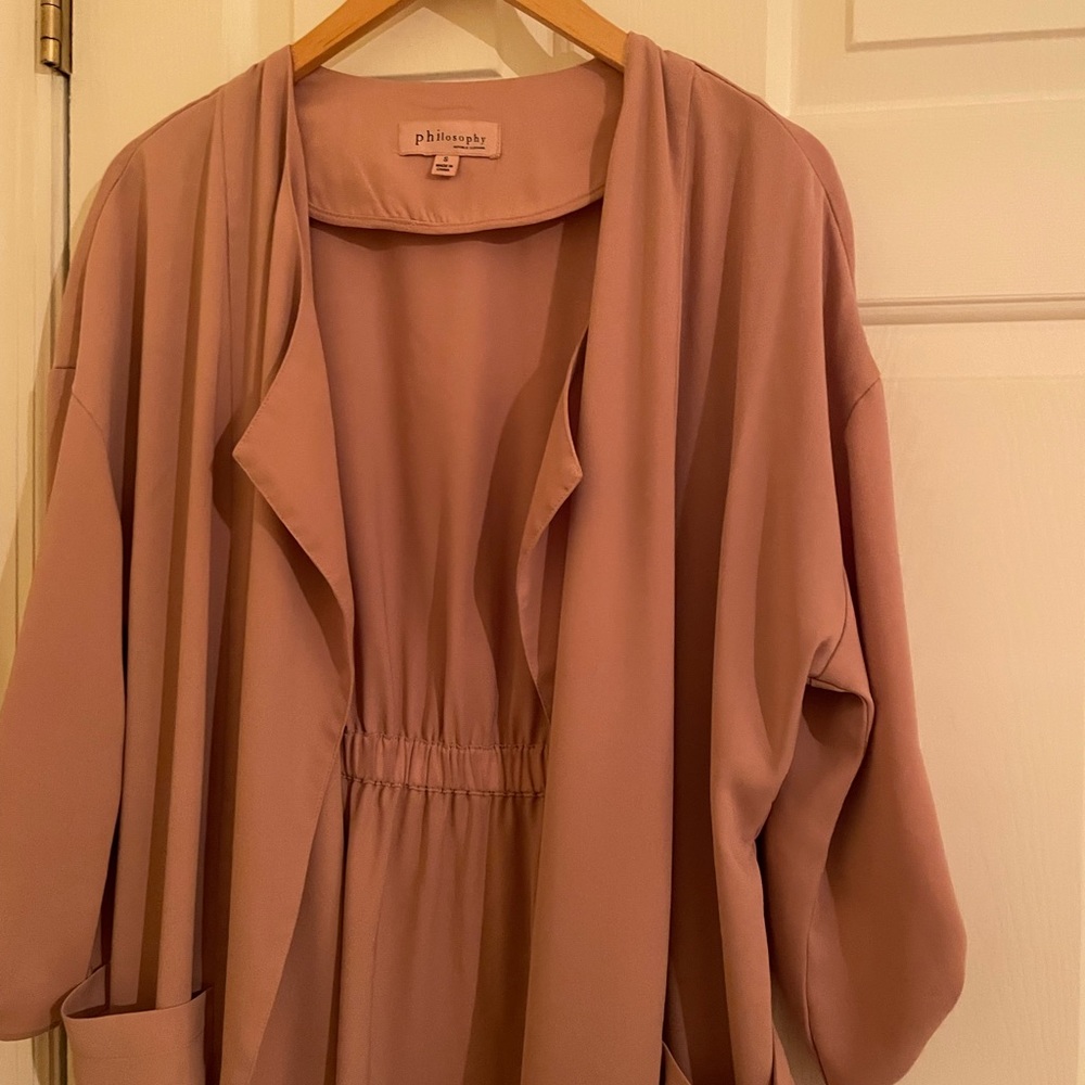 Philosophy size small blush pink ladies jacket